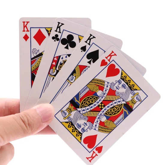 Logotipo personalizado Magic Casino Cardistry Paper Advertising Poker Printing Game Texas Jogando Cartas