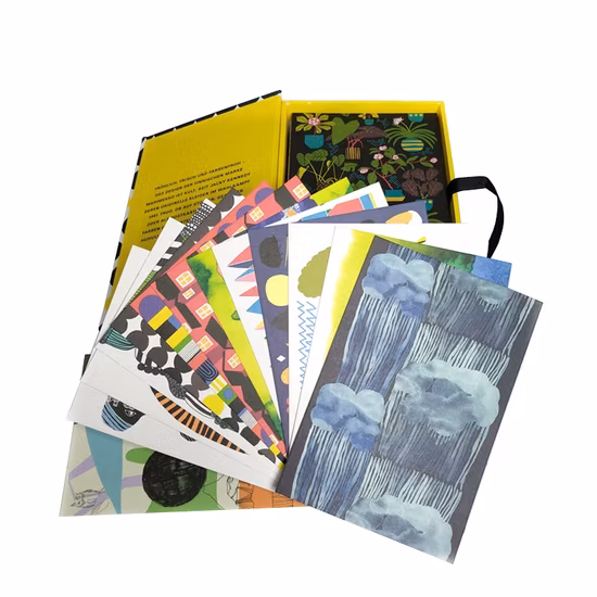 Cartões de cartaz em caixa de presente com impressão personalizada, cartas de jogo personalizadas para festa, baralho de felicitações embalado por caixa de presente magnética